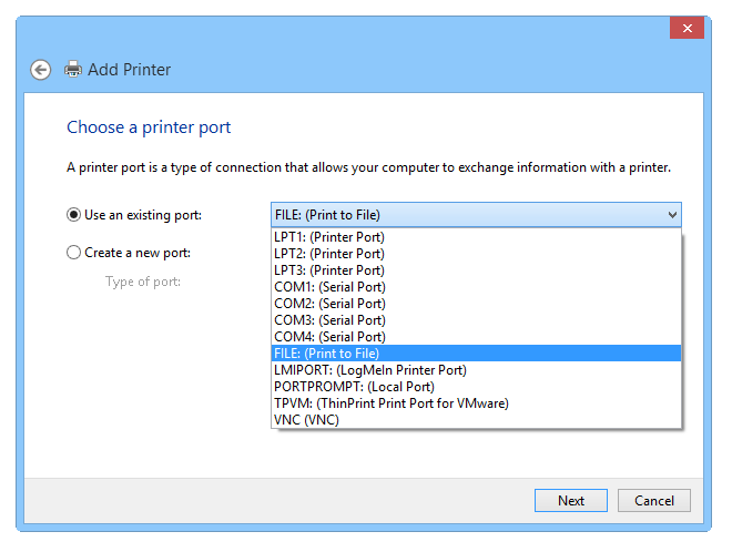 Virtual Image Printer Driver (windows)